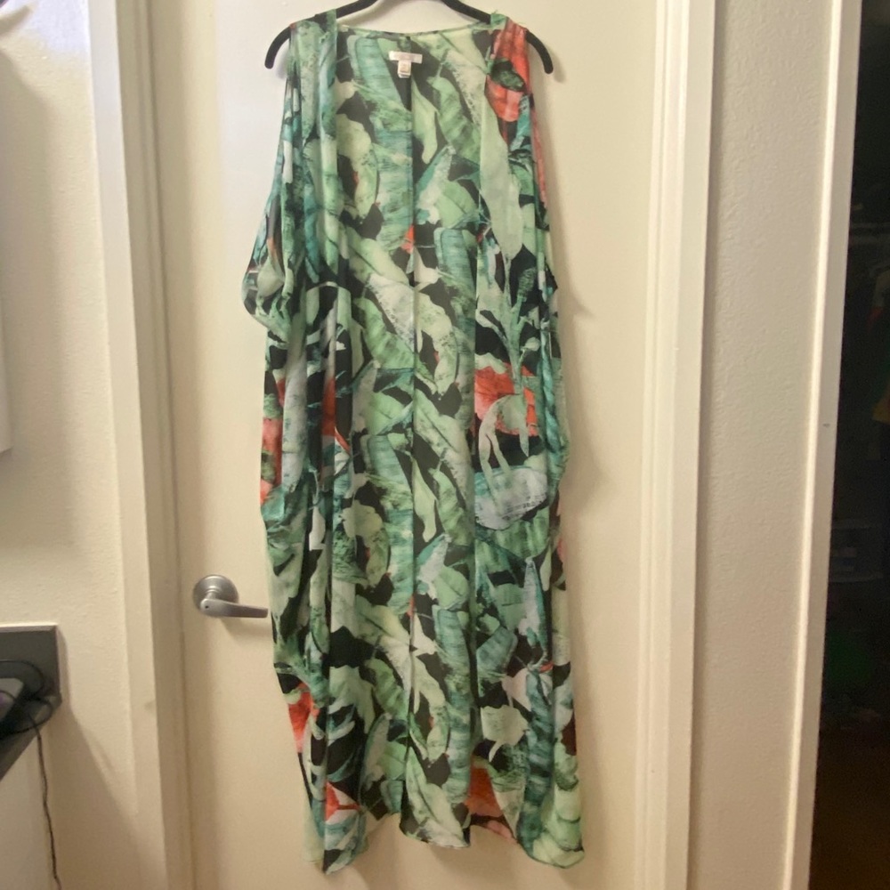 Long flowy open caftan